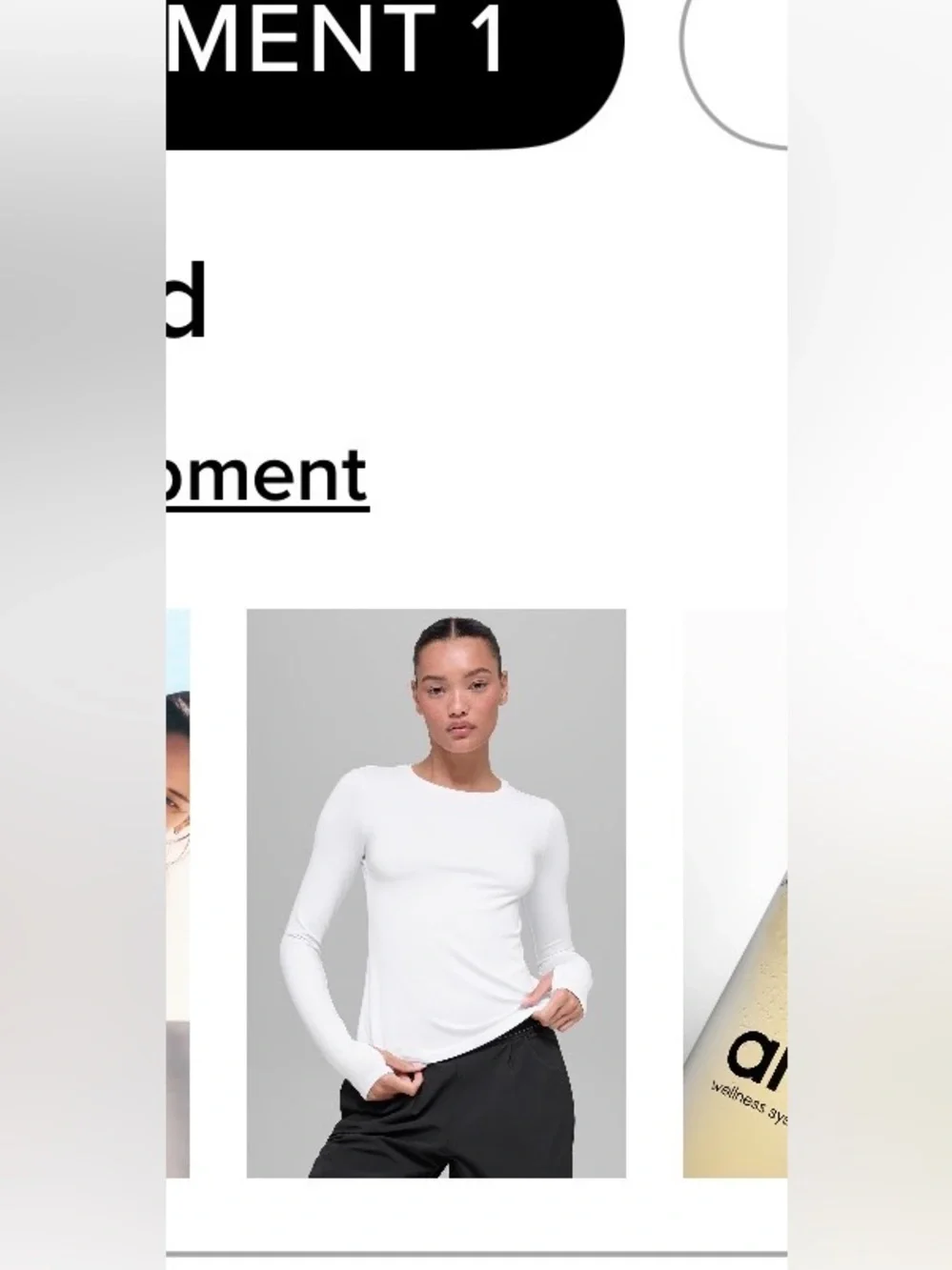 Alosoft finesse medium Everyday White Long Sleeve Top - Picture 3 of 7